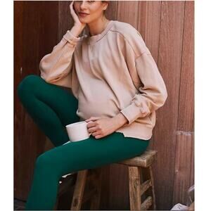FP Movement X Hatch Women's Desert Sand Intercept Maternity Sweatshirt Size XL